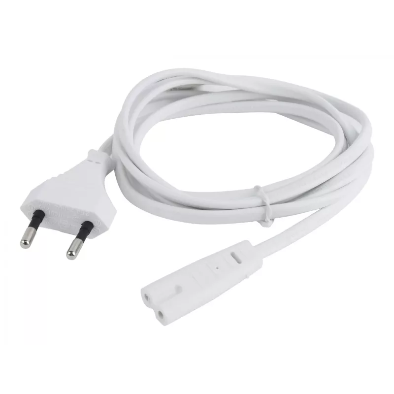 Netzkabel Gembird PC-184/2-W — 1,8 m, Typ-C-Stecker auf C8-Kupplung, weiß