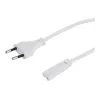 Netzkabel Gembird PC-184/2-W — 1,8 m, Typ-C-Stecker auf C8-Kupplung, weiß