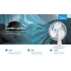 Tischventilator Midea FT40-21M — 40 cm Durchmesser, 3 Geschwindigkeiten, Oszillation, 25 W, Weiß
