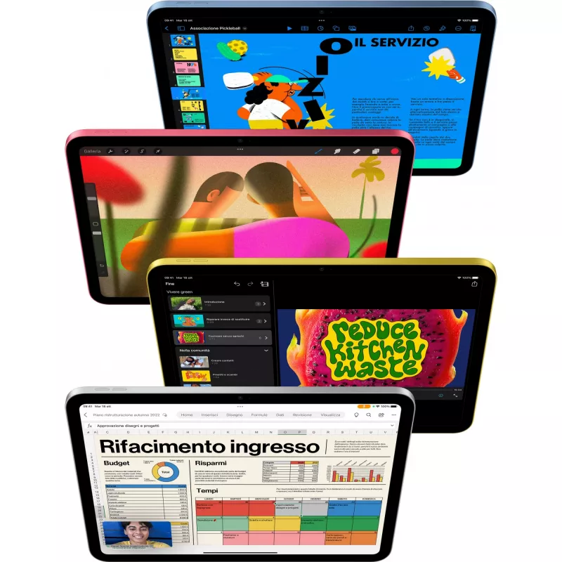 Apple iPad 10. Gen. 10,9 Zoll Wi‑Fi 64 GB – Silber, 27,7 cm (10,9), 2360 × 1640 Pixel, 64 GB, iPadOS 16, 477 g, Silber