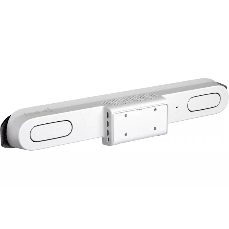 HP POLY POLY Studio X52 All‑In‑One Video Bar — 4K UHD, 30 fps, 95° Sichtfeld, 5-facher Digitalzoom, Wi‑Fi, Bluetooth, Android, Weiß