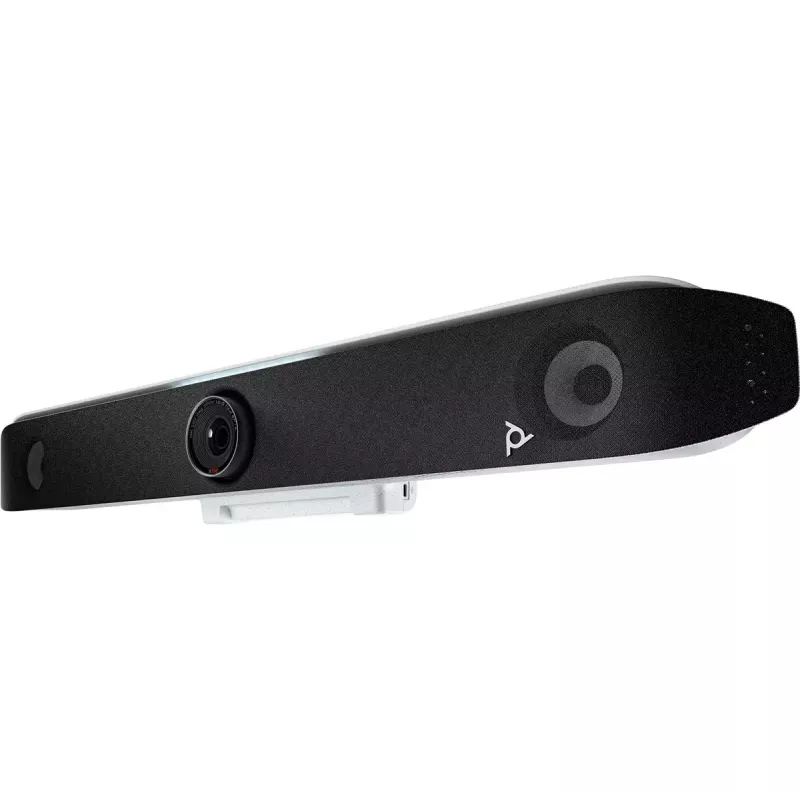 HP POLY POLY Studio X52 All‑In‑One Video Bar — 4K UHD, 30 fps, 95° Sichtfeld, 5-facher Digitalzoom, Wi‑Fi, Bluetooth, Android, Weiß