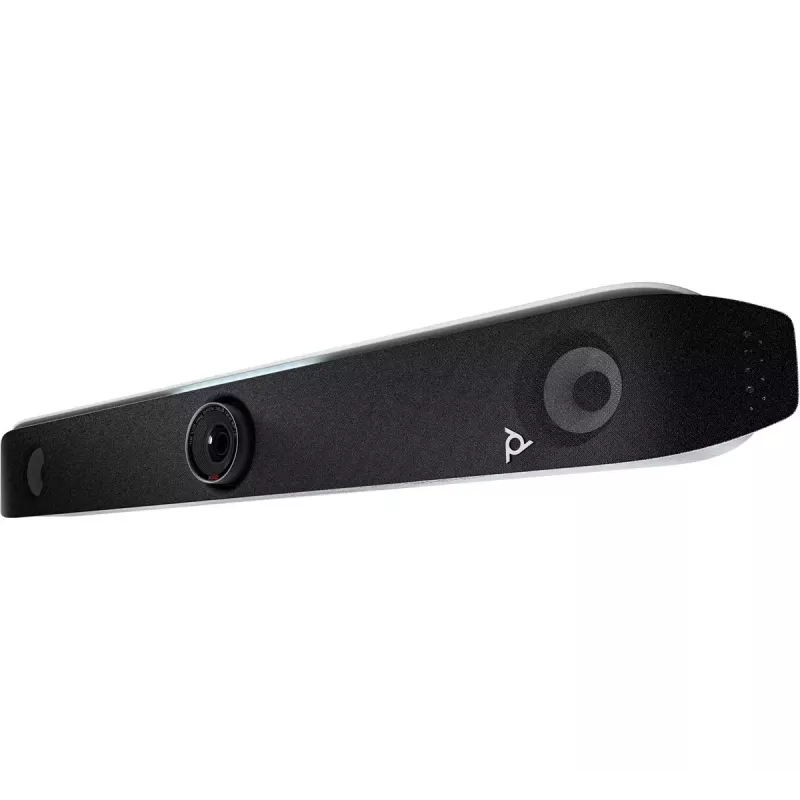 HP POLY POLY Studio X52 All‑In‑One Video Bar — 4K UHD, 30 fps, 95° Sichtfeld, 5-facher Digitalzoom, Wi‑Fi, Bluetooth, Android, Weiß