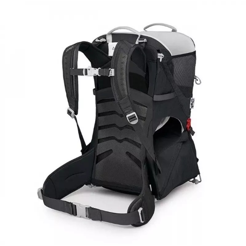 Kindertrage Osprey Poco SLT Schwarz — leichte, einstellbare Kinderkraxe