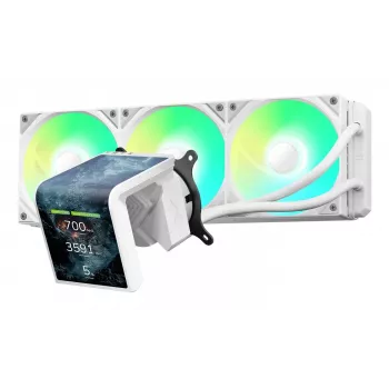Flüssig-CPU-Kühler TRYX PANORAMA SE ARGB 360 mit 3D-AMOLED-Display, 360-mm-Radiator