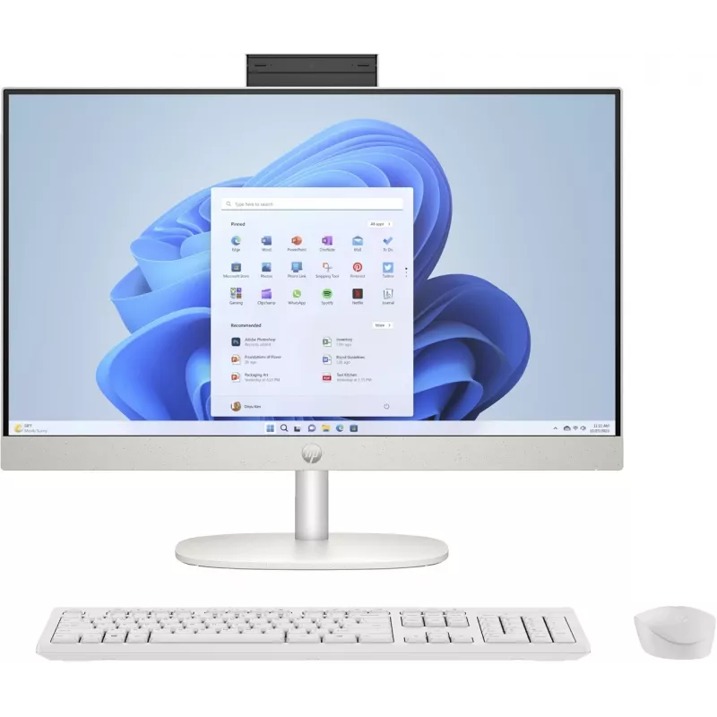 HP 24-cr0312nw AMD Ryzen™ 5 7520U 60,5 cm (23,8) 1920 x 1080 px All-in-One-PC 16 GB LPDDR5-SDRAM 512 GB SSD Windows 11 Home Wi-Fi 6 (802.11ax) Weiß