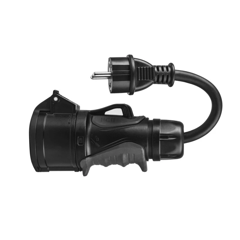 Ladekabel für Elektrofahrzeuge Grün Cell EVAK01, Typ 1 auf Schuko, 16 A, 230–400 V, 0,4 m, schwarz