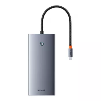 Hub 13in1 Baseus PortalJoy USB-C auf HDMI+DP+VGA+C+USB+PD+RJ45+SD/TF+3,5mm (grau)