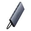 Hub 13in1 Baseus PortalJoy USB-C auf HDMI+DP+VGA+C+USB+PD+RJ45+SD/TF+3,5mm (grau)