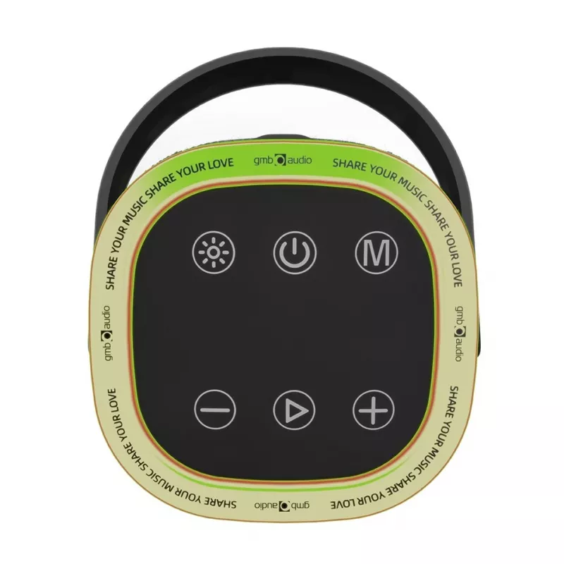 Tragbarer Lautsprecher GEMBIRD SPK-BT-LED-06, Bluetooth, integrierte LED, wiederaufladbarer Akku