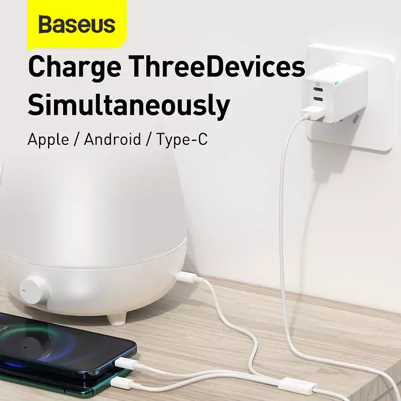 USB-Kabel Baseus Superior USB 2.0 1,5 m USB A USB C/Micro USB A/Lightning Weiß