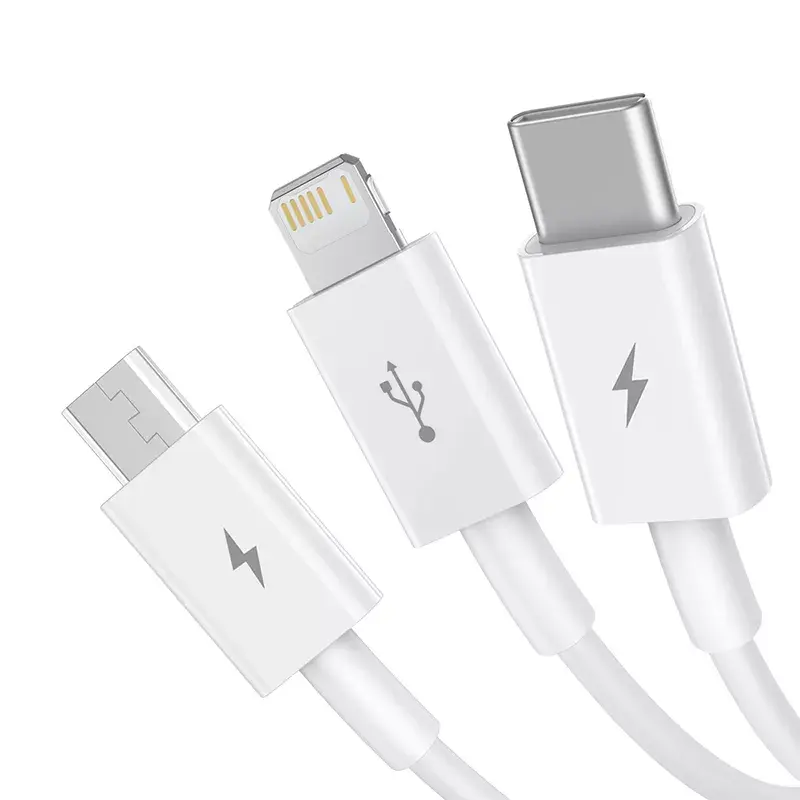 USB-Kabel Baseus Superior USB 2.0 1,5 m USB A USB C/Micro USB A/Lightning Weiß