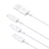 USB-Kabel Baseus Superior USB 2.0 1,5 m USB A USB C/Micro USB A/Lightning Weiß