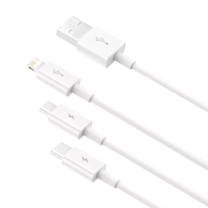 USB-Kabel Baseus Superior USB 2.0 1,5 m USB A USB C/Micro USB A/Lightning Weiß