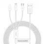 USB-Kabel Baseus Superior USB 2.0 1,5 m USB A USB C/Micro USB A/Lightning Weiß