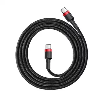 USB-Kabel Baseus Cafule 2m USB-C Schwarz Rot