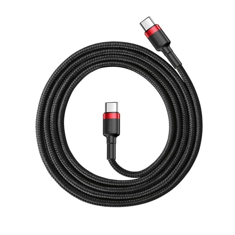 USB-Kabel Baseus Cafule 2m USB-C Schwarz Rot