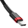 USB-Kabel Baseus Cafule 2m USB-C Schwarz Rot