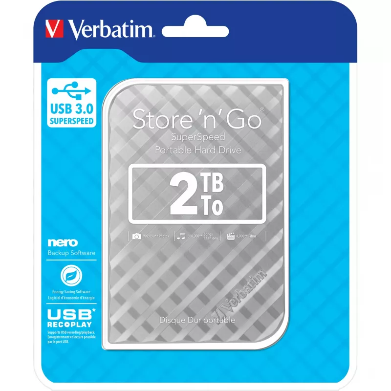 Store n GO 2TB USB 3.0 Silber 53198