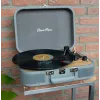 Plattenspieler Koffer Lenco TT-116GR tragbarer Vinyl-Player mit Bluetooth 5.0, USB, AUX, eingebaute Lautsprecher, 4W, unterstützt 7/10/12-Zoll Schallplatten