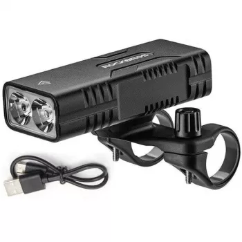 Rockbros Fahrradlicht mit Powerbank-Funktion + USB-C-auf-USB-A-Kabel, 850 lm, schwarz