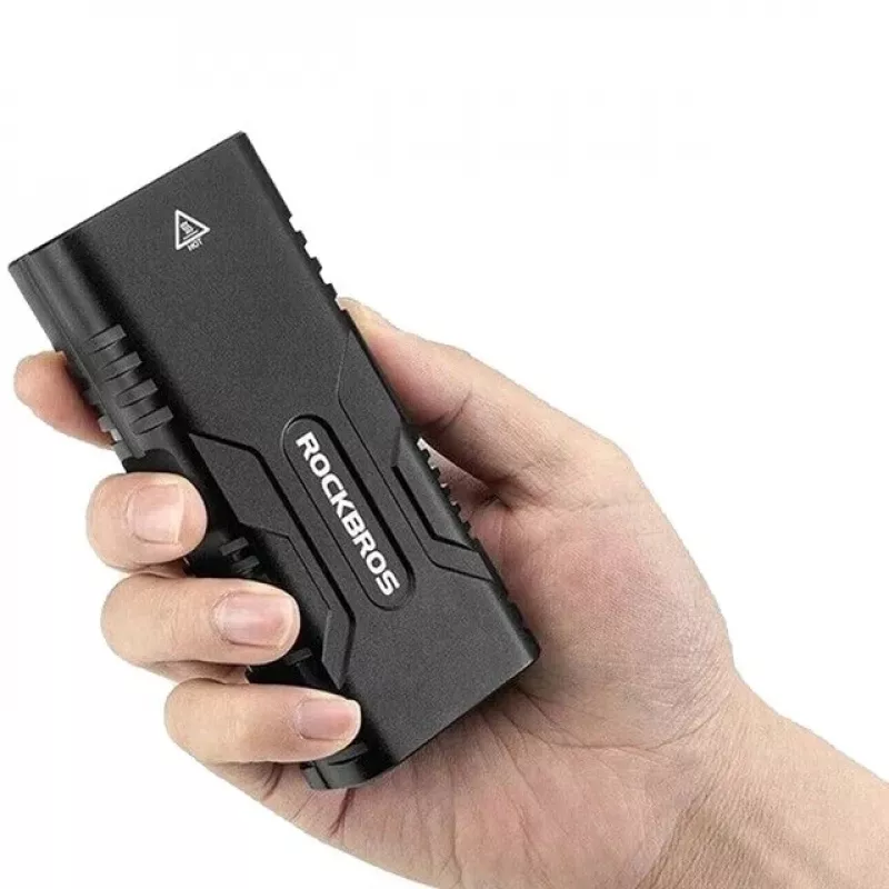 Rockbros Fahrradlicht mit Powerbank-Funktion + USB-C-auf-USB-A-Kabel, 850 lm, schwarz