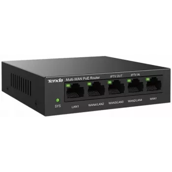 Kabelgebundener Router Tenda G0-5G-PoE Gigabit Ethernet Schwarz IPSec VPN