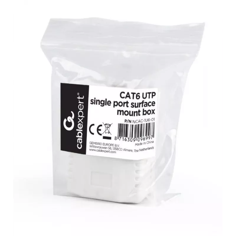 PoE-Adapter Gembird NCAC-1U6-01 für Cat6-Kabel, weiß