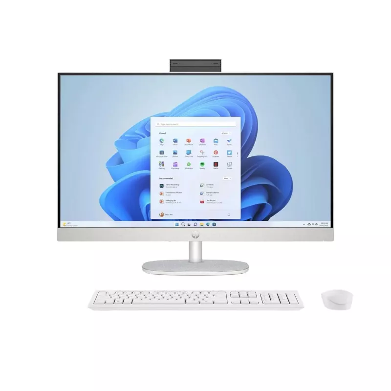 All-in-One PC HP 27-cr0232nw — AMD Ryzen 5 7520U, 16GB RAM, 512GB SSD, 27 Zoll FHD, Windows 11 Home, Wi‑Fi 6 (Weiß)