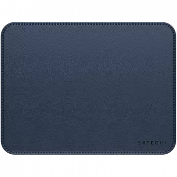 Satechi Premium Maus Pad – Vegan-Leder Mauspad (Blau)