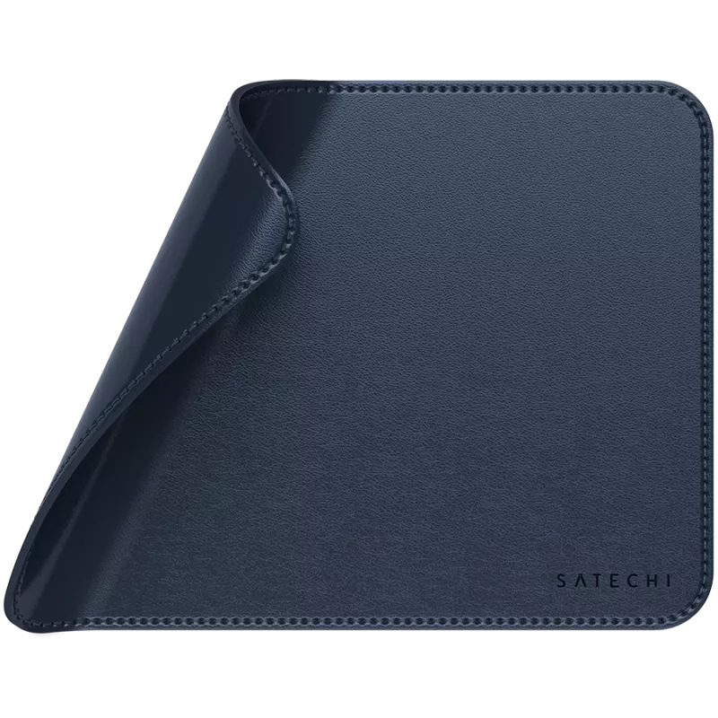 Satechi Premium Maus Pad – Vegan-Leder Mauspad (Blau)