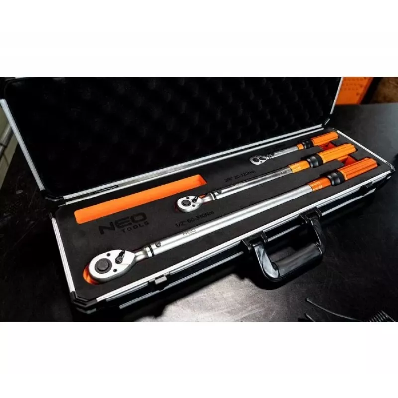 Satz Neo Tools bidirektionale Drehmomentschlüssel 1/4, 3/8, 1/2, 3 Stück