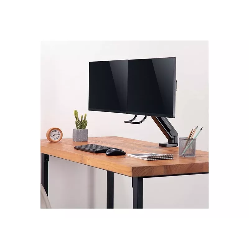 LOGILINK BP0102 Dual-Monitorhalterung 17-27 Zoll Stahl platzsparend