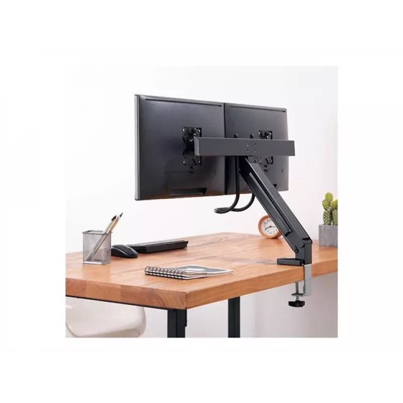 LOGILINK BP0102 Dual-Monitorhalterung 17-27 Zoll Stahl platzsparend
