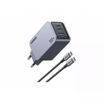 UGREEN Indoor-Ladegerät Nexode Pro 3-Port GaN PD Schnellladegerät 2 USB Type-C