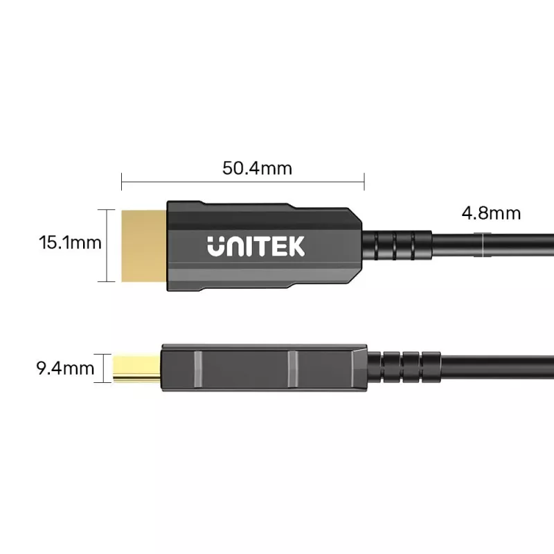HDMI-Kabel UNITEK C11072BK-50M 50m 18 Gbit/s 2.0 Schwarz