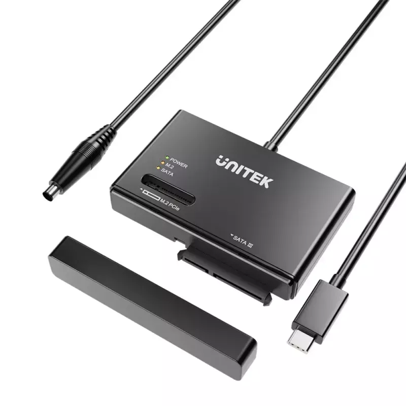 SSD-Gehäuse UNITEK S1232A01-EU Schwarz M.2/2,5 Zoll/3,5 Zoll 10 Gbit/s