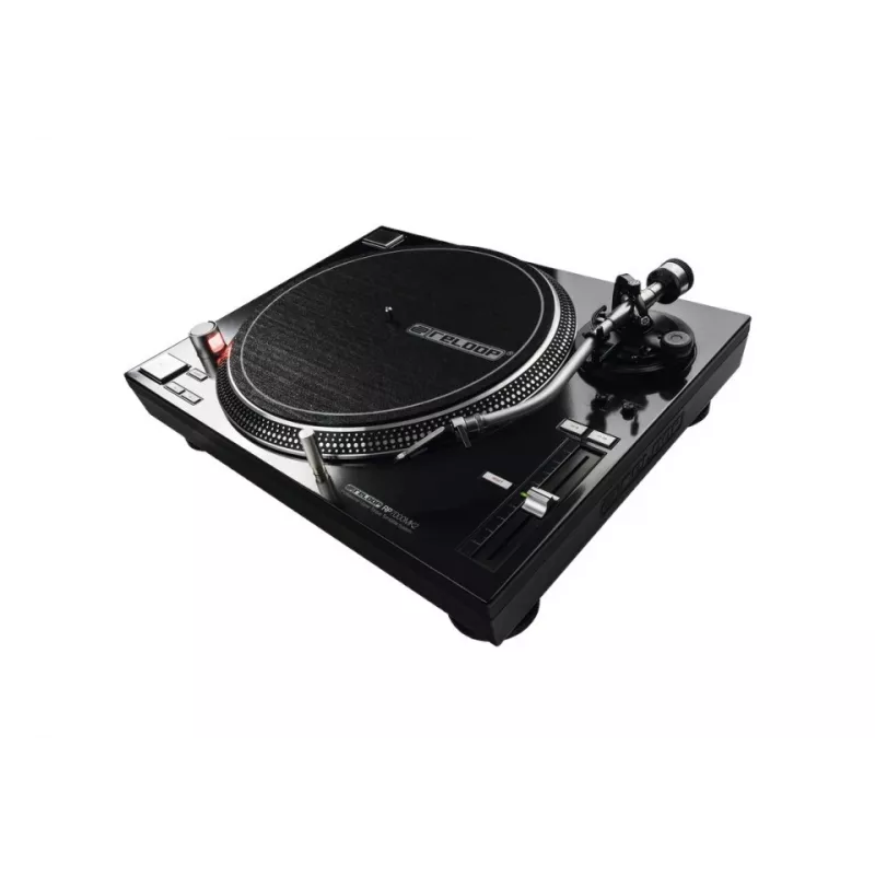 Direktangetriebener DJ-Plattenspieler Reloop RP-7000 MK2 — 33/45/78 U/min, S-förmiger Tonarm, Aluminiumteller, schwarz