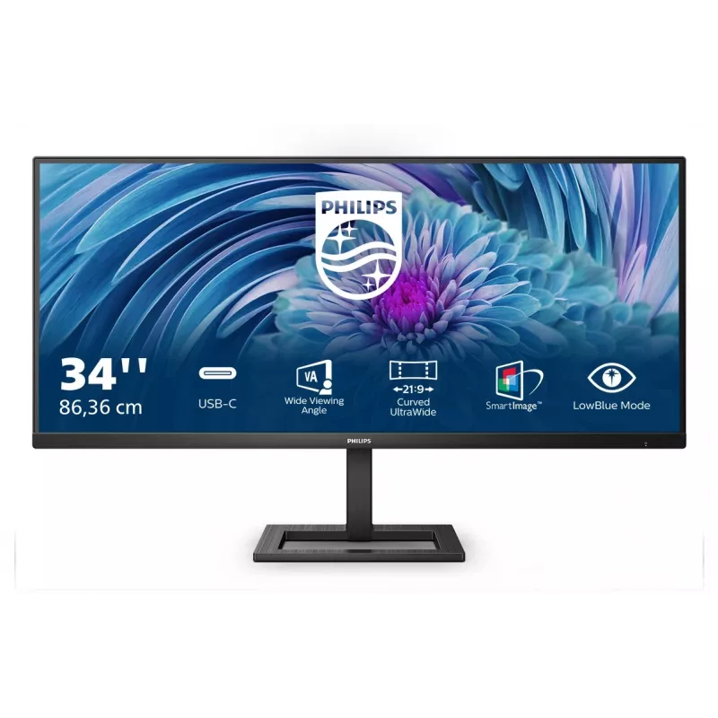Philips E Line 346E2LAE/00 LED-Display 86,4 cm (34) 3440 x 1440 Pixel Wide Quad HD LCD Schwarz (beschädigte Verpackung)