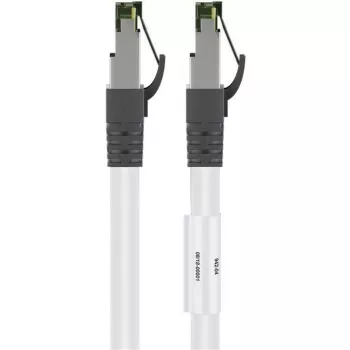 Goobay CAT 8.1 Patchkabel, S/FTP (PiMF), Weiß, 0,5 m - LSZH halogenfrei, Kupfer AWG 24 (55123)