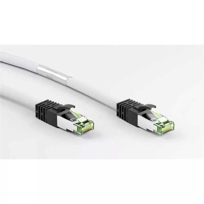 Goobay CAT 8.1 Patchkabel, S/FTP (PiMF), Weiß, 0,5 m - LSZH halogenfrei, Kupfer AWG 24 (55123)