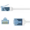 Goobay Ultra-Flexibles CAT 6A Patchkabel schlank U/UTP Weiß - extrem kurzer Stecker (74286)