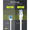 Goobay Ultra-Flexibles CAT 6A Patchkabel schlank U/UTP Weiß - extrem kurzer Stecker (74286)
