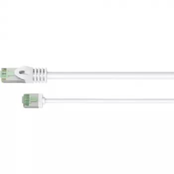 Goobay Ultra-Flexibles CAT 8.1 Patchkabel schlank U/FTP Weiß - extra-flacher Stecker 99,9 % (74361)