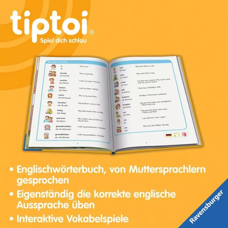 tiptoi Grundschul-Wörterbuch Englisch, Lernbuch