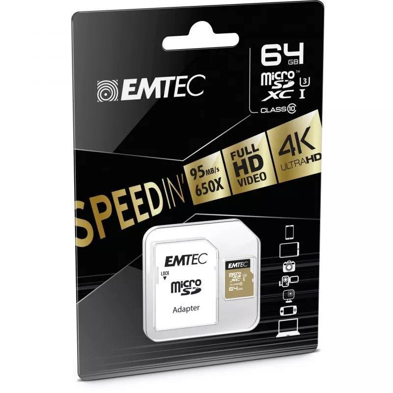 Speicherkarte Emtec 64 GB MicroSDXC Class 10 ECMSDM64GXC10SP
