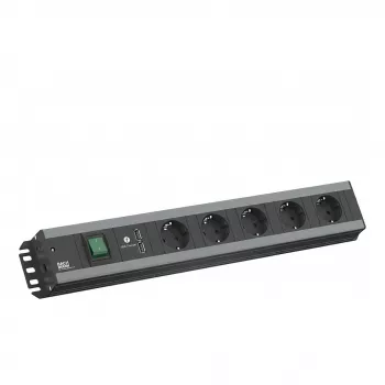 Power extension Bachmann 300.030 2 m 5 AC outlet(s) Edelstahl