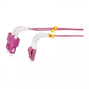 Synergy 21 LWL-2-Faser-Patchk. 2mtr.LC-SC 50/125um OM4 AD 2mm flexible Knickschutztülle - Multimode-Faser - 2 m