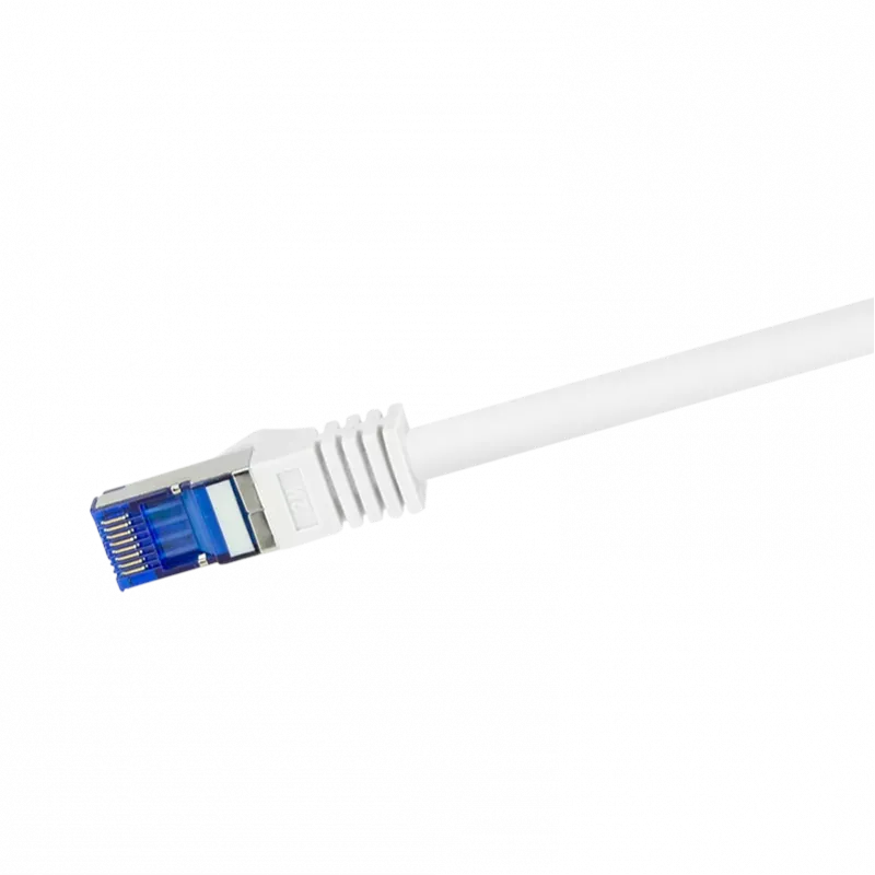 Logilink Professional Ultraflex - Patchkabel - RJ-45 (M) to RJ-45 (M) - 50 cm - 6 mm - S/FTP -Cat.7 Rohkabel (Kabel) / CAT 6a (Ports) - Halogenfrei, vergossen, rasthebelfrei - White, R