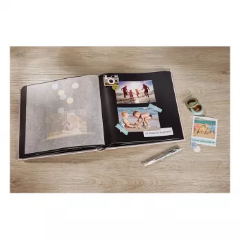 Fotoalbum Walther Design Fun Schwarz 100 Blatt L
